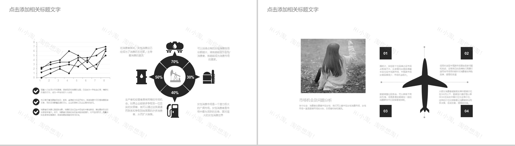 简约杂志风时尚服装行业工作汇报PPT模板-4