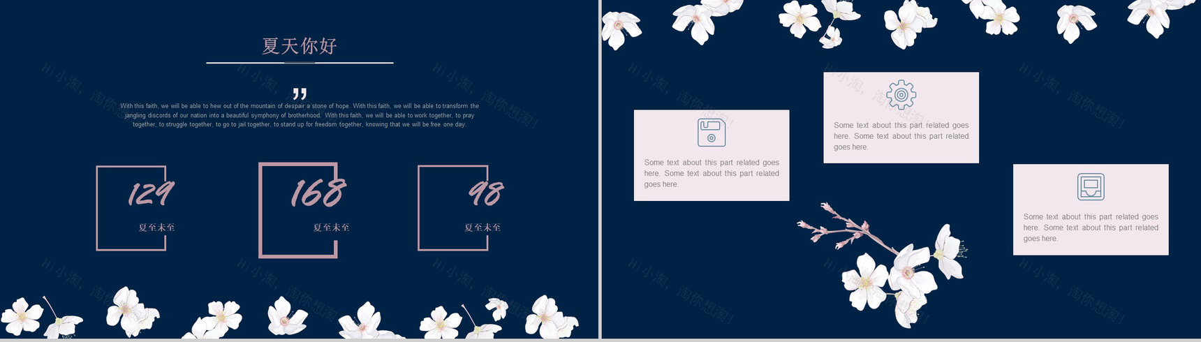 你好夏天主题工作汇报PPT模板-8