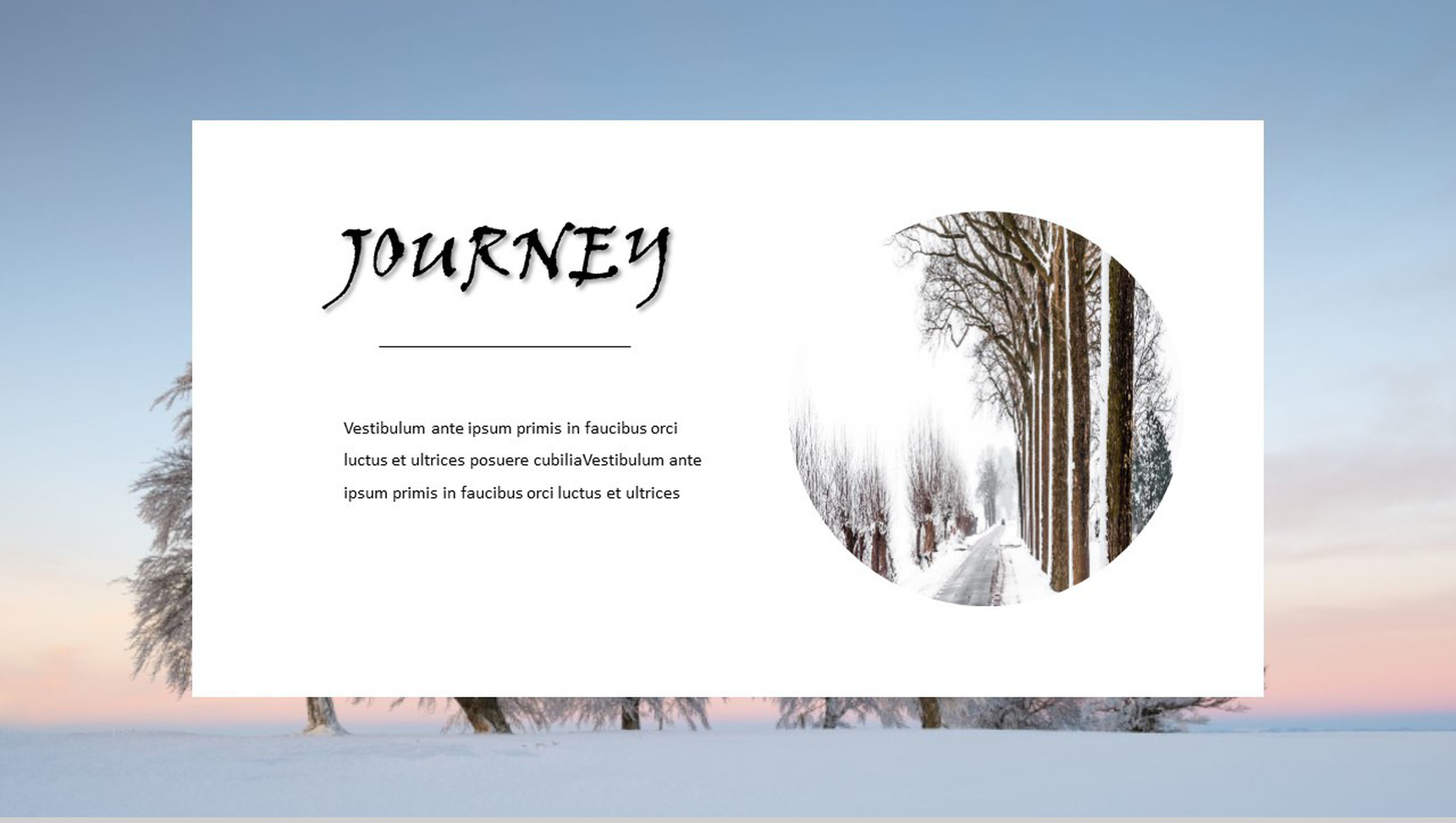 冬天雪景动态杂志风年度总结PPT模板