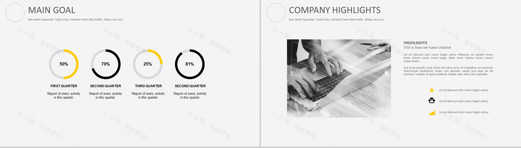 欧美杂志风年终总结年中汇报PPT模板-5