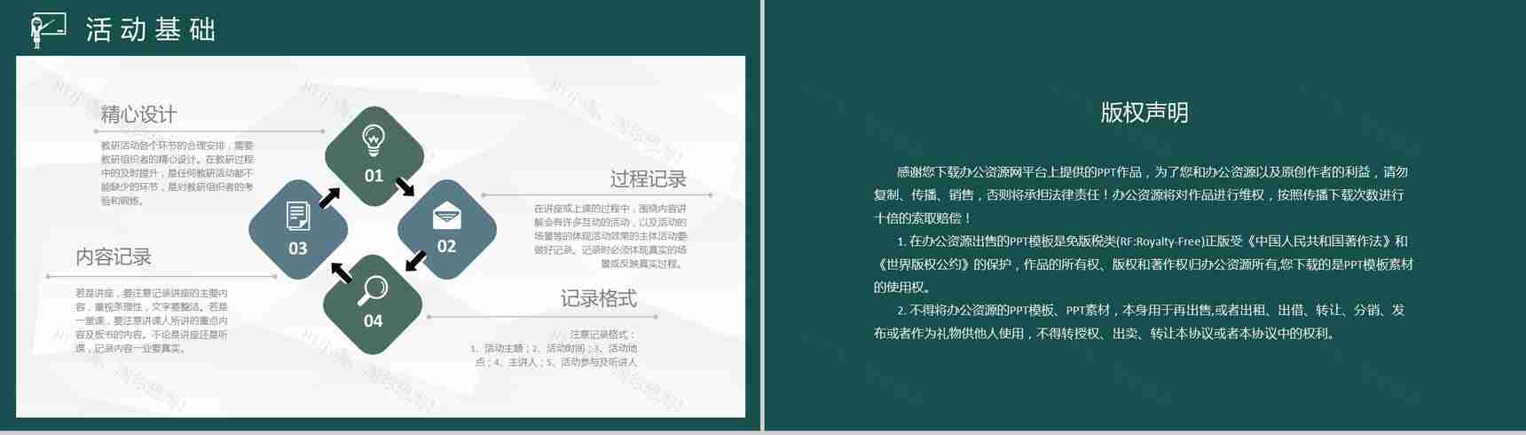 中小学校教师教学研究实施方案教研活动记录PPT模板-8
