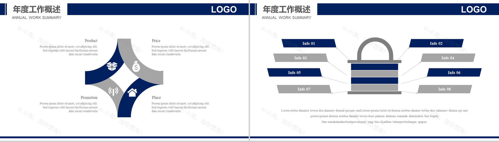 简洁明了的航空工作汇报PPT模板-7