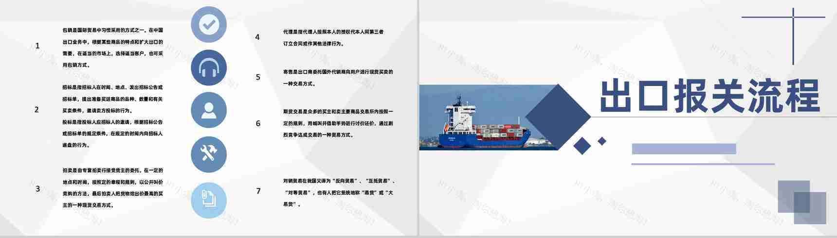 国际物流进出口贸易流程和贸易方式商务汇报PPT模板-9