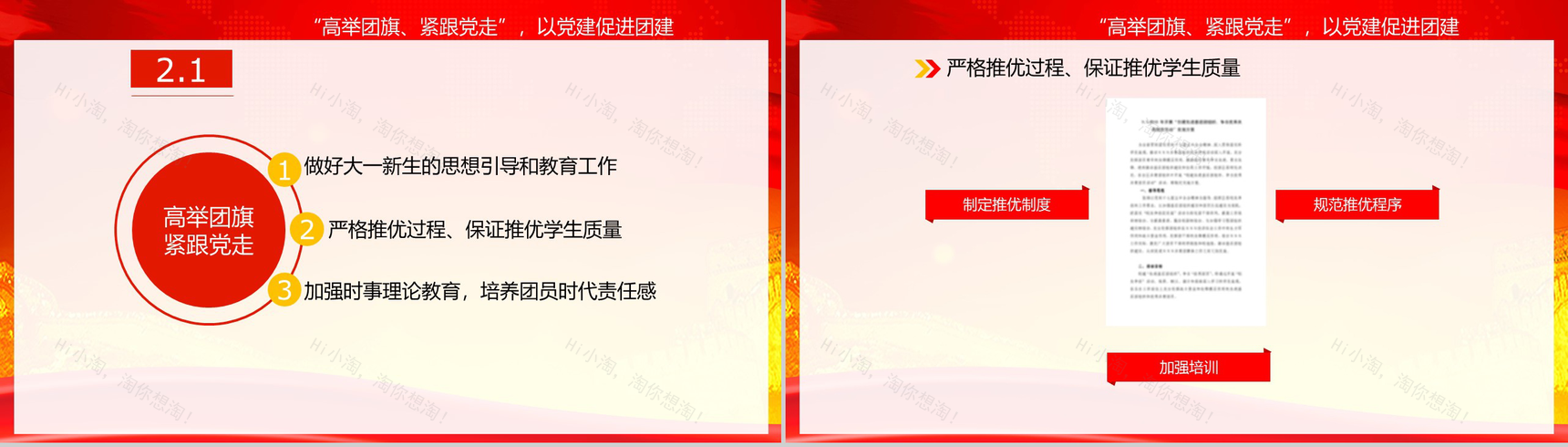 大学团支部工作总结计划述职报告PPT模板-4