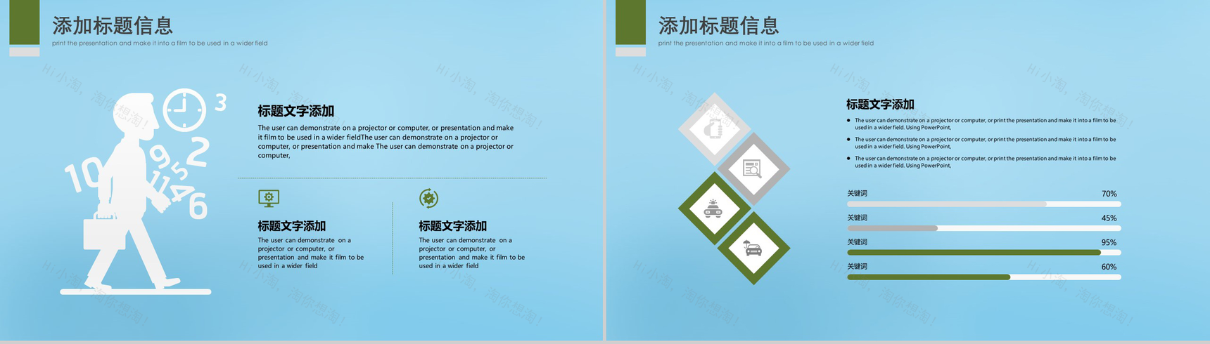 蓝色可以时尚商务汇报PPT模板-10