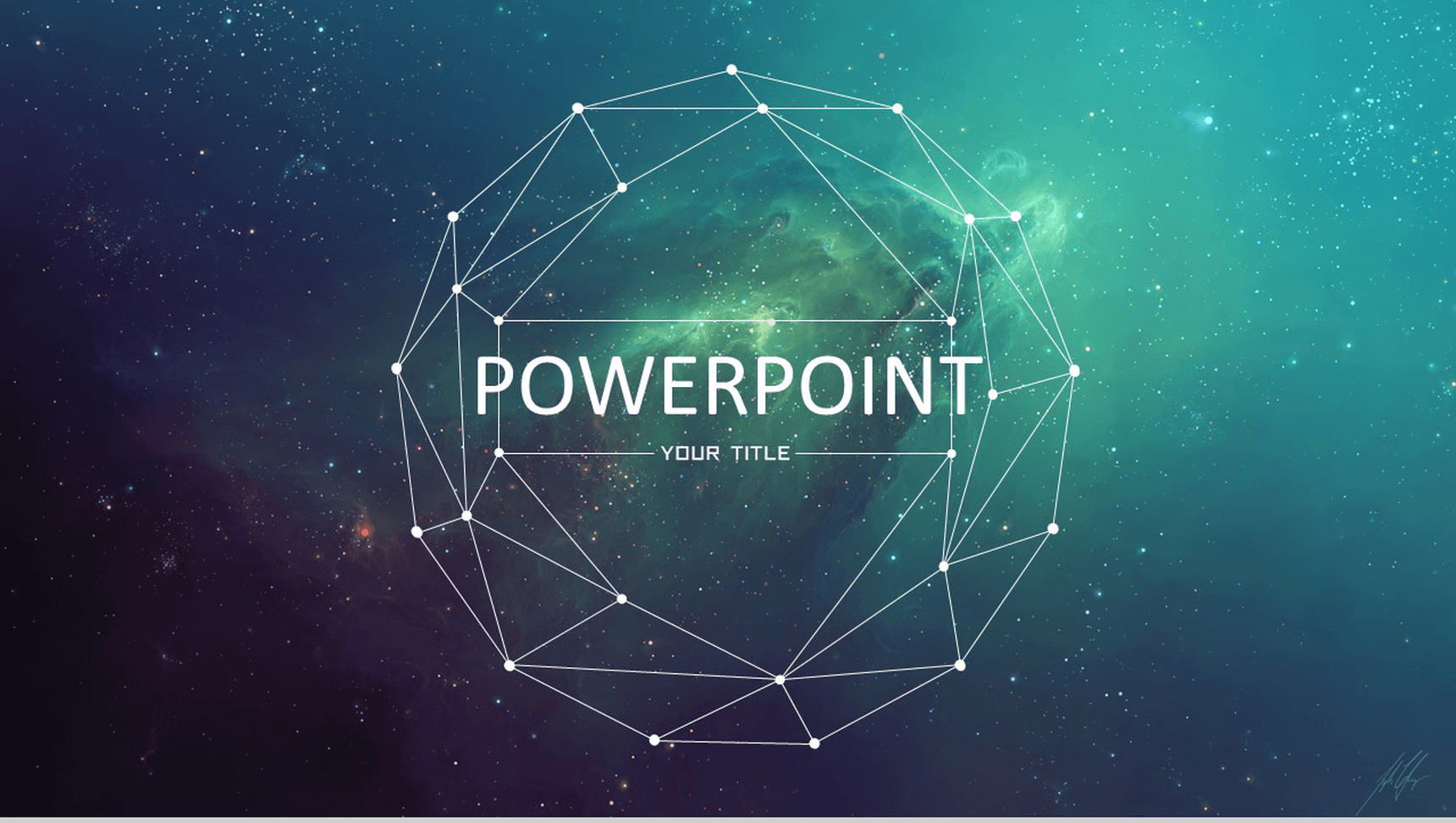 梦幻星空唯美清新商务总结报告PPT模板