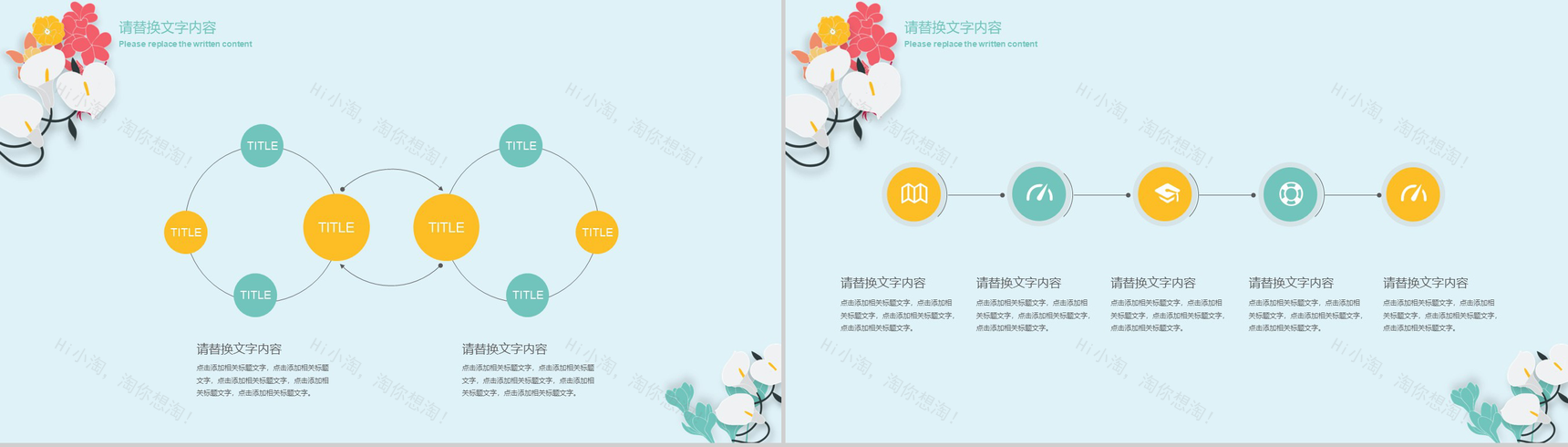 清新文艺花卉唯美实习转正述职报告工作总结汇报PPT模板-12