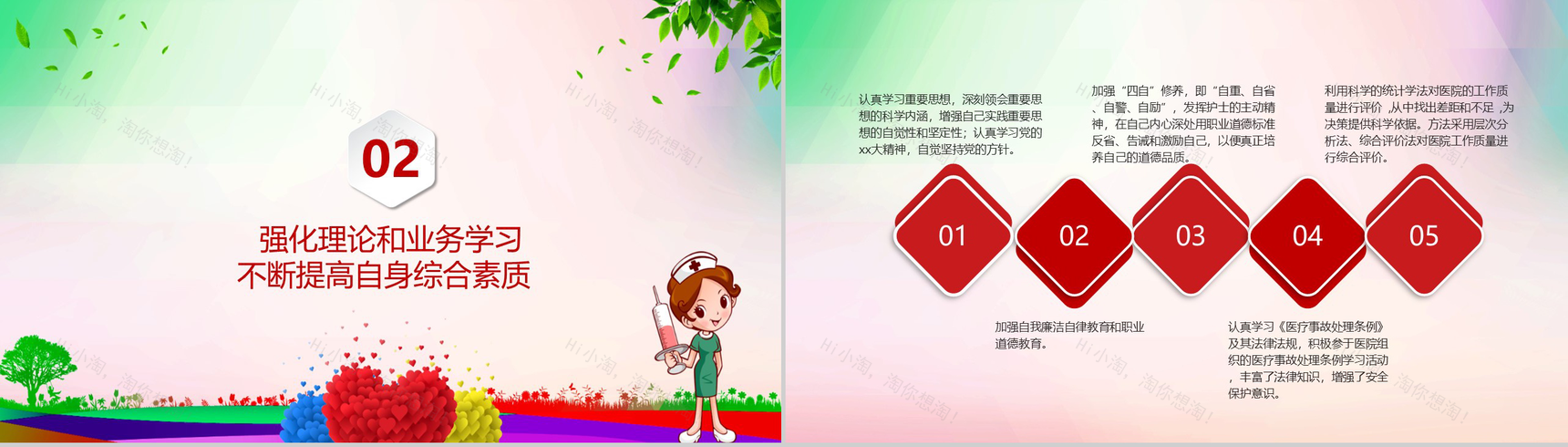 医院年终个人工作总结通用PPT模板-4