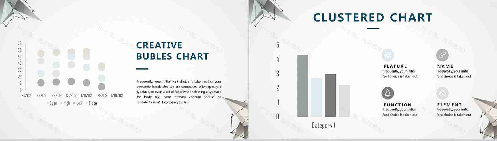 灰色几何产品发布通用PPT模板-11