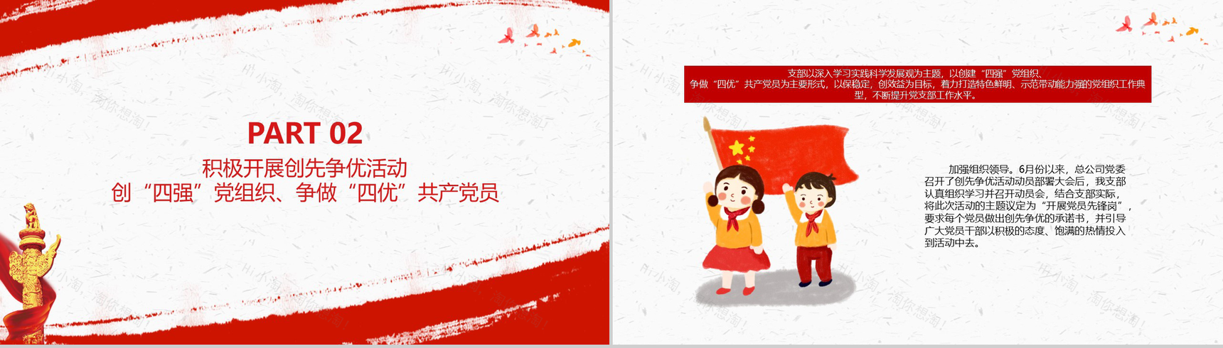 企业党支部年度工作总结(计划)PPT模板-4