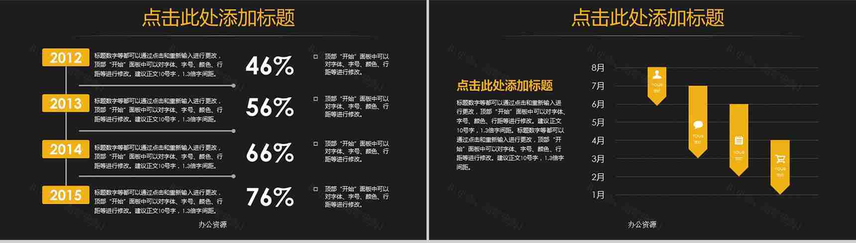 商务黑色大气黄色通用PPT模板-5