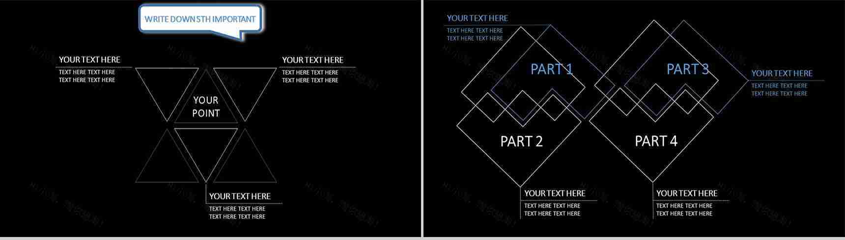 星空欧美商务汇报通用PPT模板-11