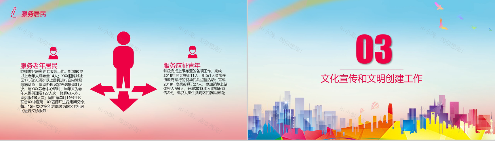 社区民政个人工作总结PPT模板-6