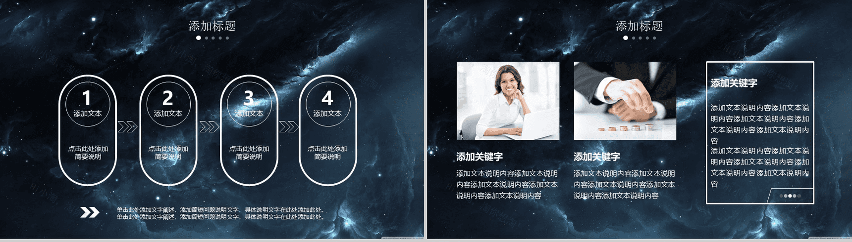 黑色大气震撼星空年终总结工作汇报PPT模板-4