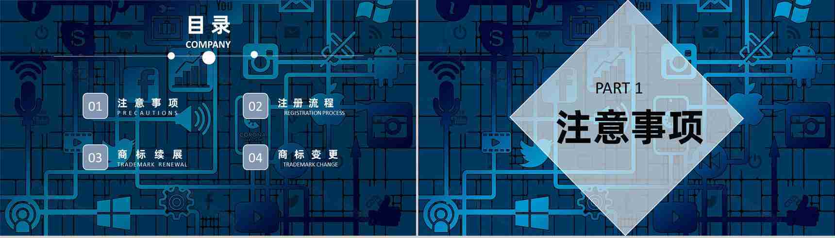 互联网公司产品商标申请注册流程及商标变更方法PPT模板-2