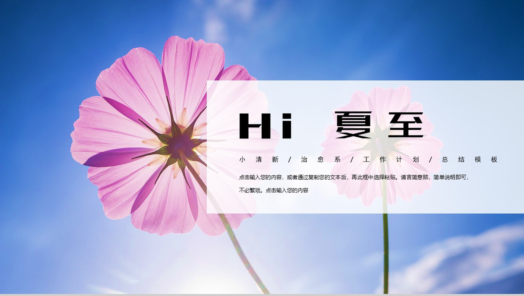 Hi夏至工作概述展示规划总结PPT模板