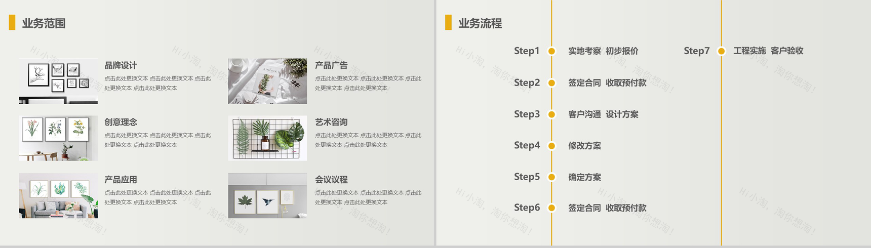 黄色立体家居装修工作汇报PPT模板-11