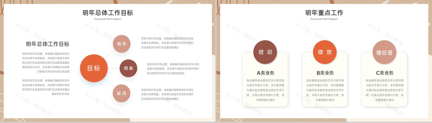 简约莫兰迪风格公司人力资源工作汇报计划总结PPT模板-14