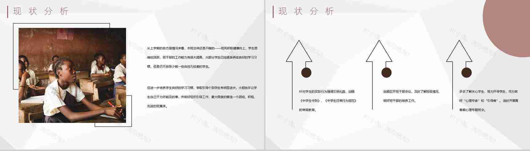 班级学情现状分析教师教学工作效果汇报PPT模板-5