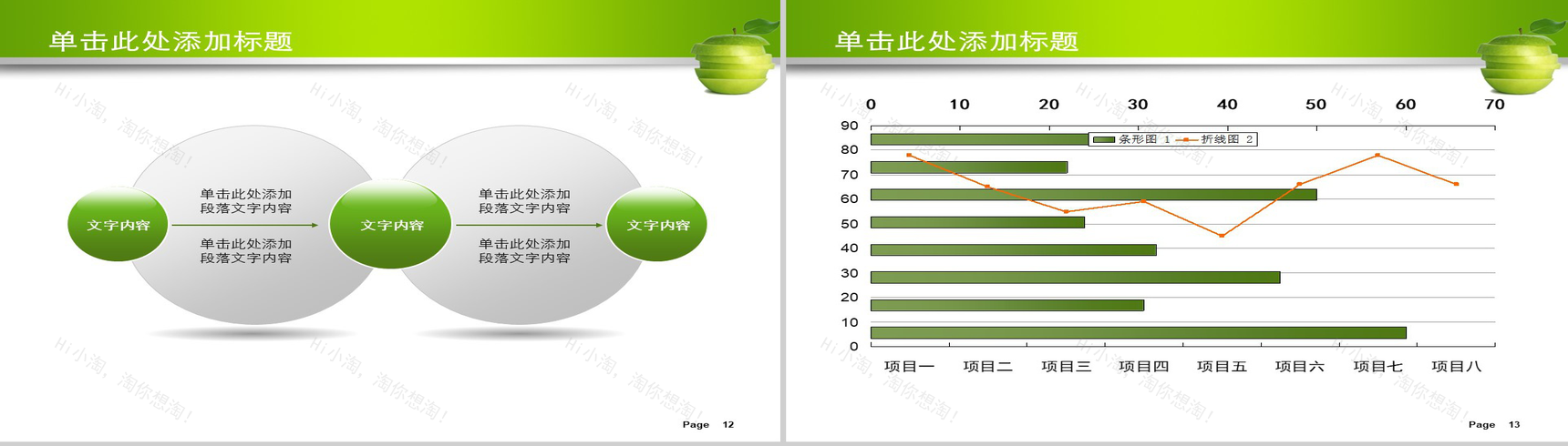 绿色清馨自然工作报告类PPT模板-7