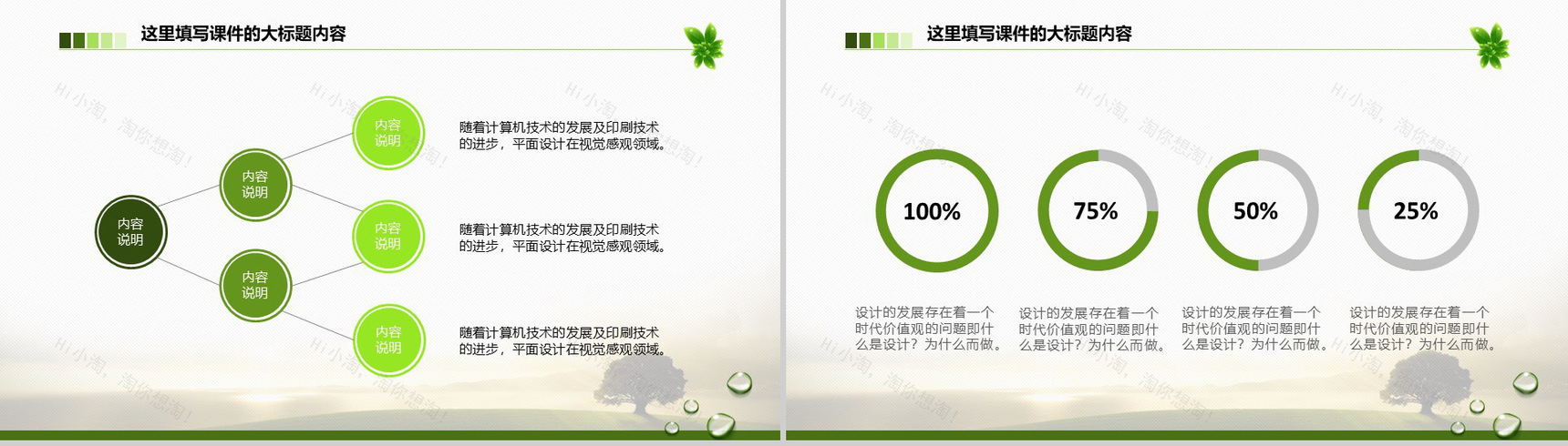 绿色环保总结汇报类PPT模板-4