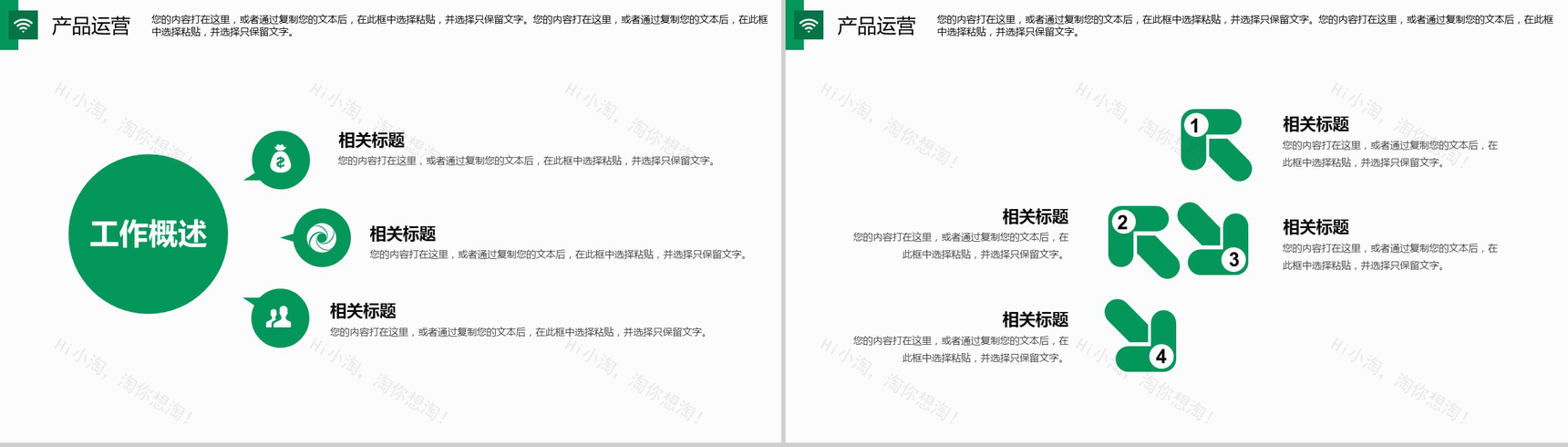 清新简约绿色环保公益活动工作汇报PPT模板-7