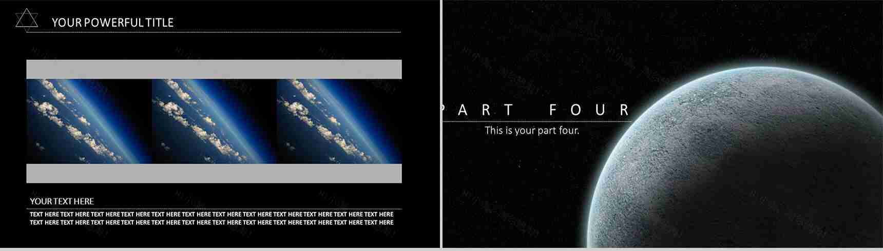星空欧美商务汇报通用PPT模板-9