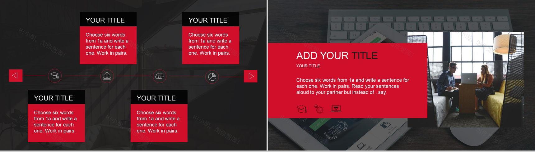 欧美风商务汇报企业宣传PPT模板-5