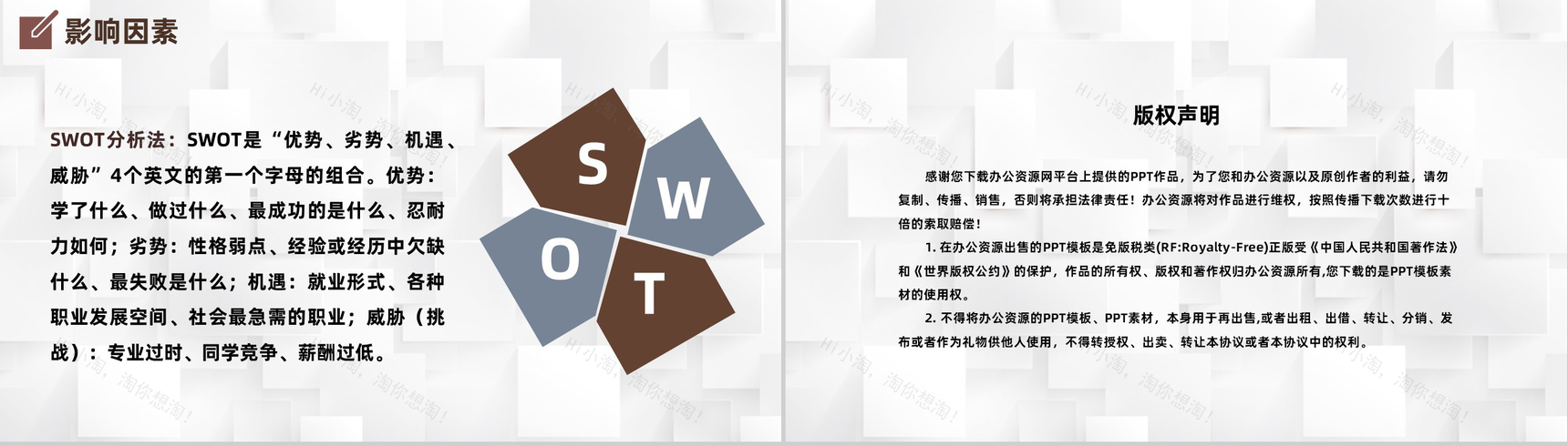 大学生职业生涯规划书职业规划设计人生规划范文通用PPT模板-10