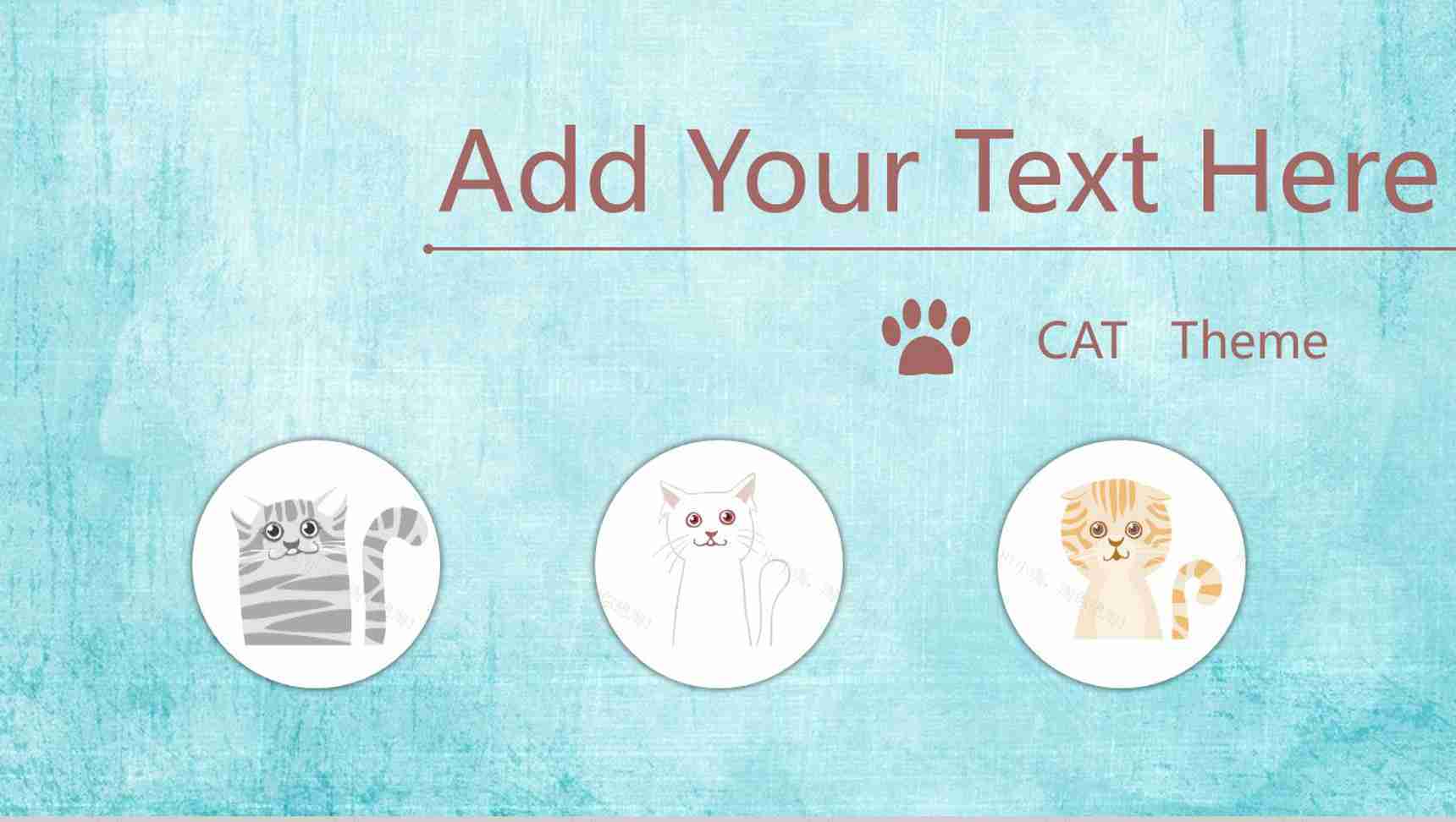 可爱动物宠物保护行业PPT模板-1