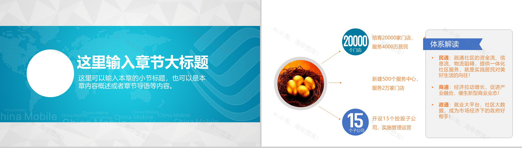 中国移动通信集团工作汇报PPT模板-14