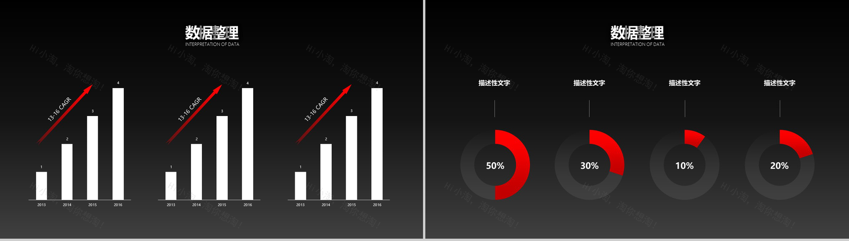 黑底中国风商务总结年终汇报PPT模板-7