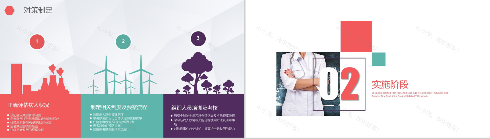 时尚创意简约医生护士医学医药品管圈研究成果汇报PPT模板-7