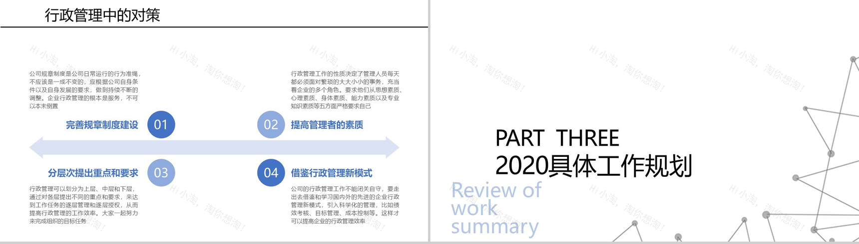 简单线条背景某制冷设备公司行政人事部年终工作总结PPT模板-11