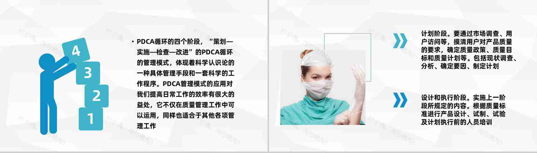 医院护理PDCA循环应用医疗品管圈QC管理案例分析总结PPT模板-4