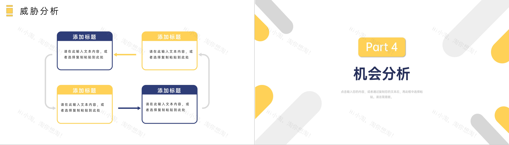 商务风格企业员工职业发展分析SWOT个人分析PPT模板-8