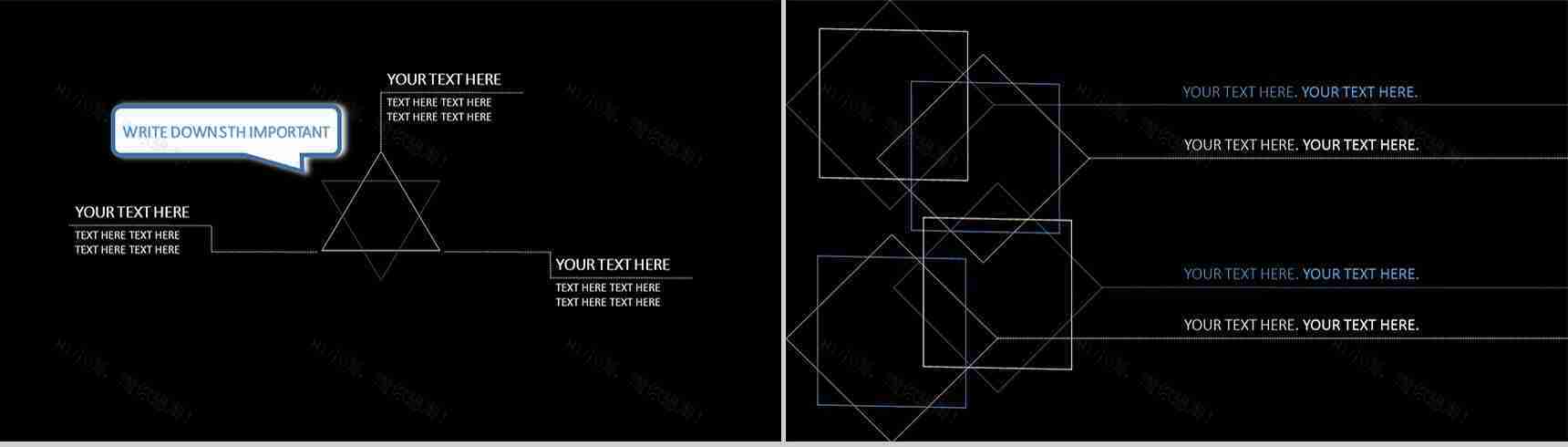 星空欧美商务汇报通用PPT模板-10