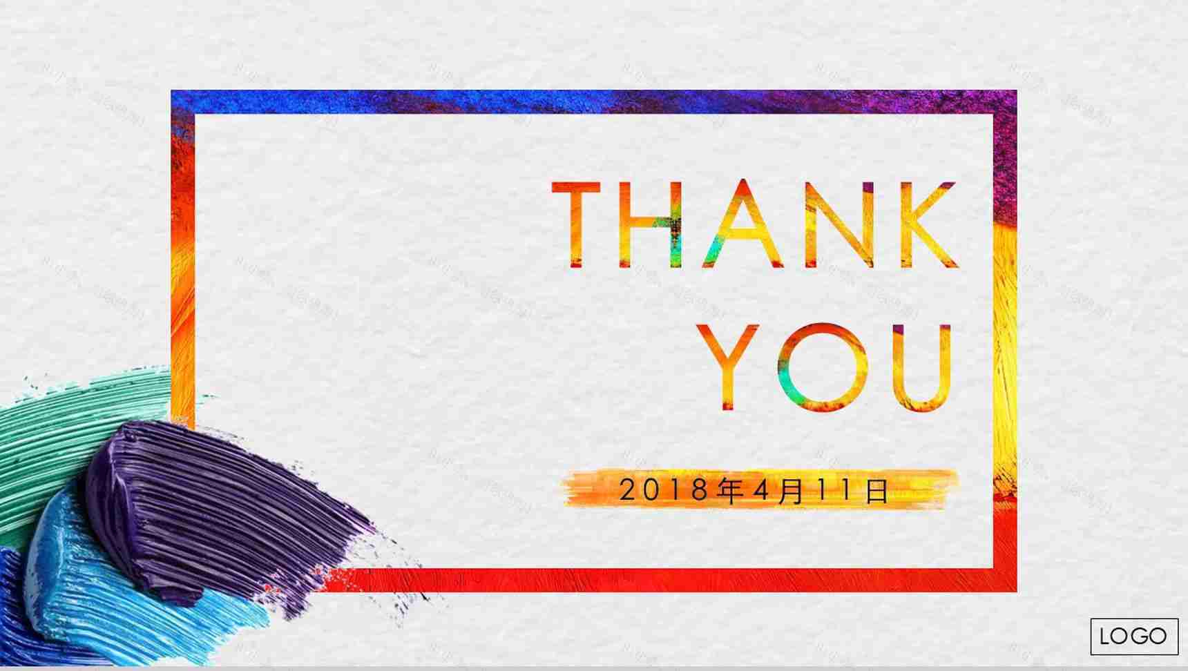 油画质感市场部工作总结PPT模板-11