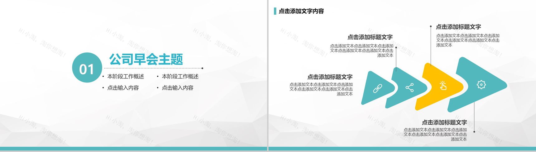 公司早会工作汇报例会沟通PPT模板-3