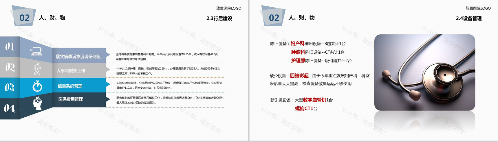 简约大气医院医疗年度工作总结报告PPT模板-23