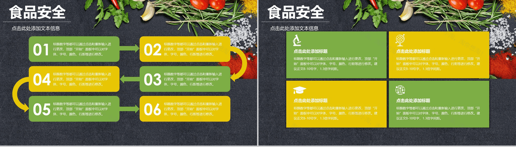 大气食品安全饮食文化工作总结汇报PPT模板-4