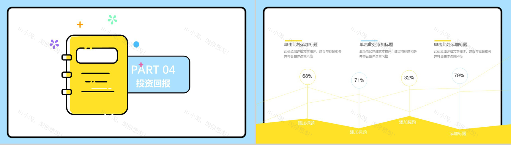 黄色清新动态MBE风格工作汇报PPT模板-11