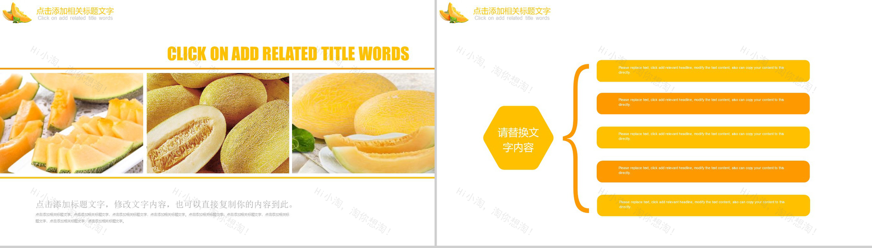 哈密瓜水果介绍工作汇报PPT模板-3