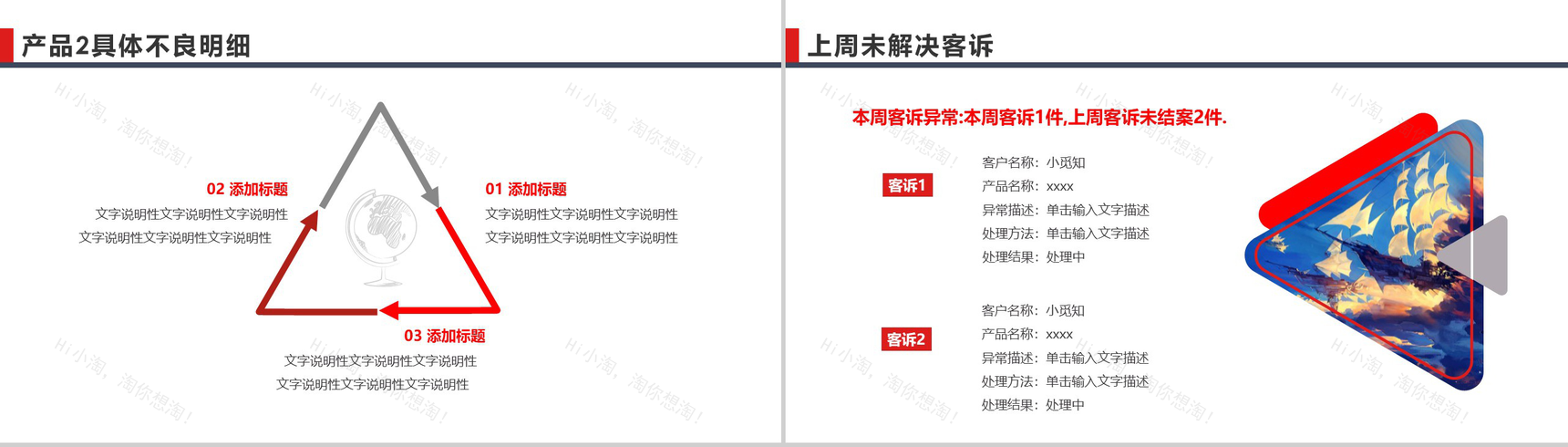 2019年QC质量控制周报工作汇报PPT模板-8