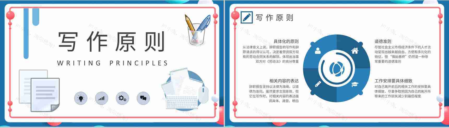部门离职申请交接管理培训员工辞职报告内容总结PPT模板-4