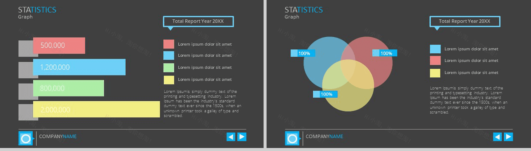 扁平风格商务演讲汇报通用PPT模板-14