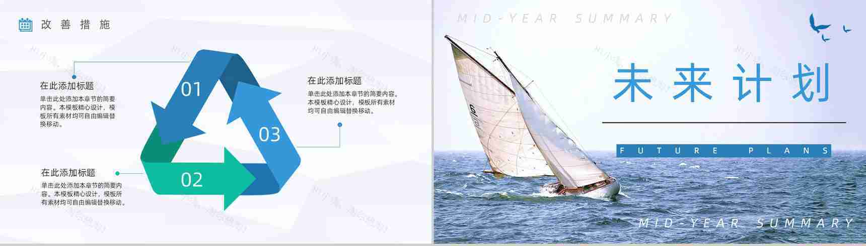 企业员工上半年销售业绩情况汇报公司年中业务工作总结计划报告PPT模板-11