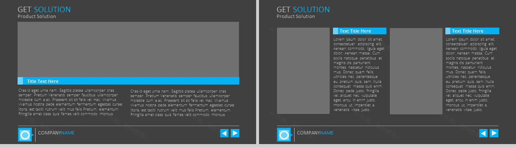 扁平风格商务演讲汇报通用PPT模板-9
