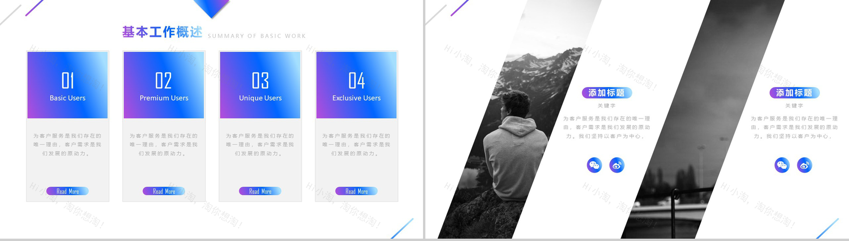 蓝紫iOS商务风格述职报告工作总结PPT模板-3