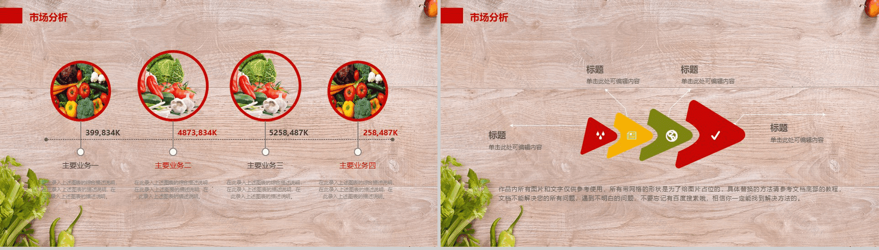 简洁蔬果美食项目策划宣传推广工作汇报PPT模板-9